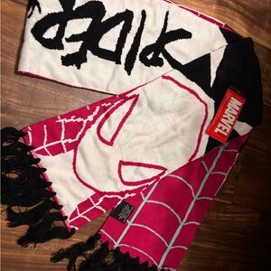 Marvel Spider-Man Pink and Black Graphic Scarf